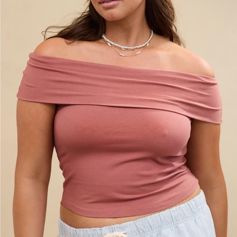 Aerie Dusty Rose Off-Shoulder Tank Top
